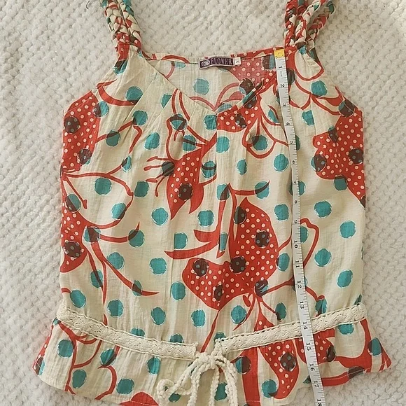 Flower Sleeveless Top  Size M - Picture 5 of 5